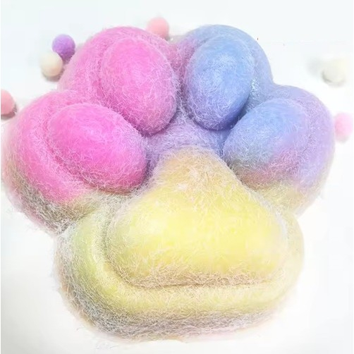 Jucarie Interactiva Squishy, Flippy, Model Cat Paw pinch family, Revenire Lenta, din TPR, +3 Ani, 7.5 cm, Textura Puf, Multicolor [2]