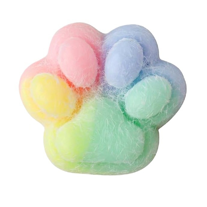 Jucarie Interactiva Squishy, Flippy, Model Cat Paw pinch family, Revenire Lenta, din TPR, +3 Ani, 7.5 cm, Textura Puf, Multicolor [1]