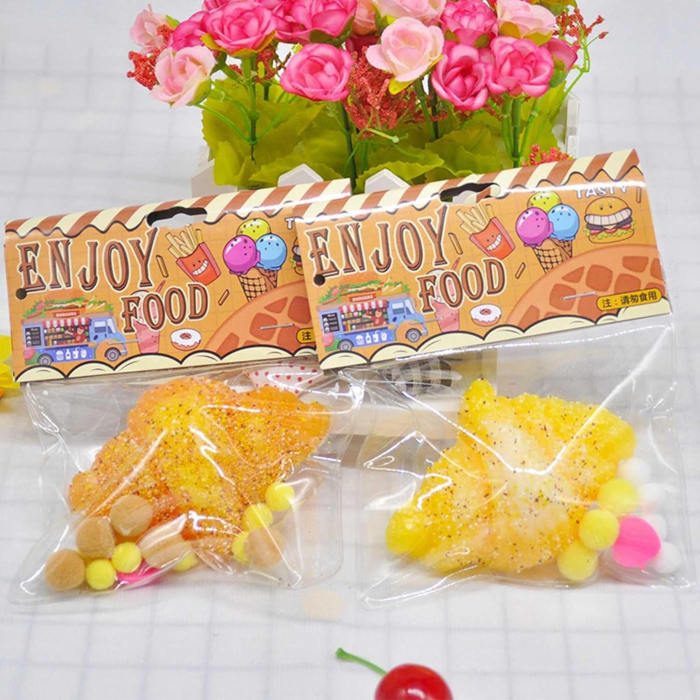 Jucarie Antistres Squishy, Flippy, cu Revenire Lenta, Model Croissant, 10x8 cm, 90g, Ambalaj Transparent, Maro [4]