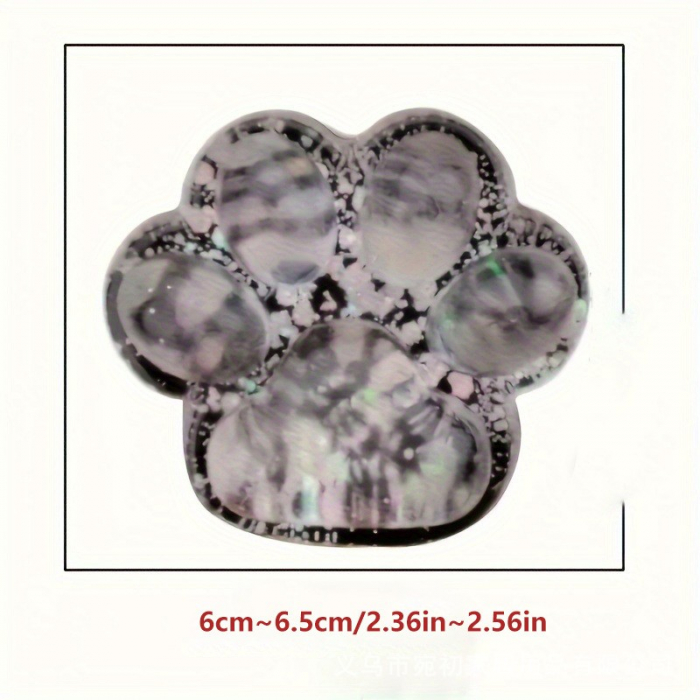Jucarie Antistres Squishy, Flippy, cu Revenire Lenta pinch family, Model Labuta de Pisica cu Sclipici, 6.5x6 cm, 60g, Ambalaj Transparent, Alb-Negru [9]