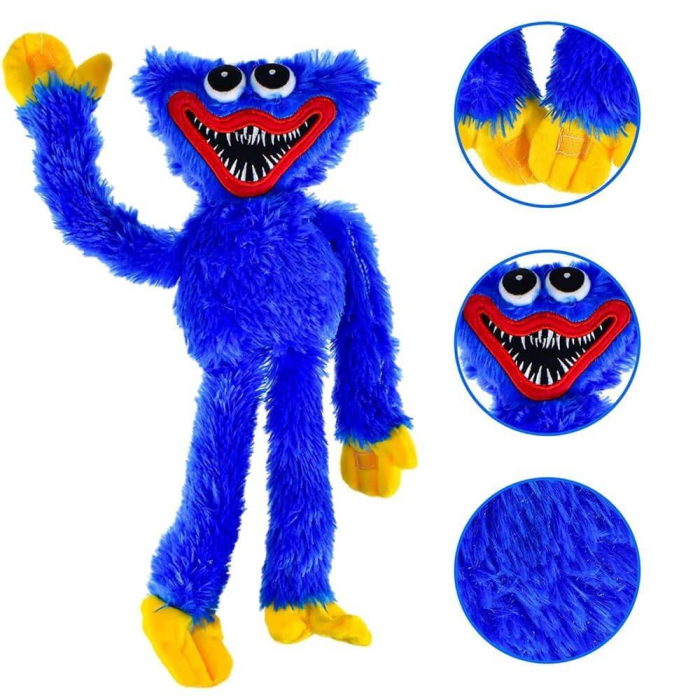 Jucarie de plus Huggy Wuggy, Flippy, 40 cm, albastru [3]