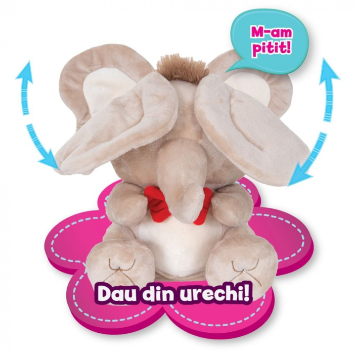 Jucarie de plus interactiva Puffy Friends, Tino Boo Elefantel, Bej [3]