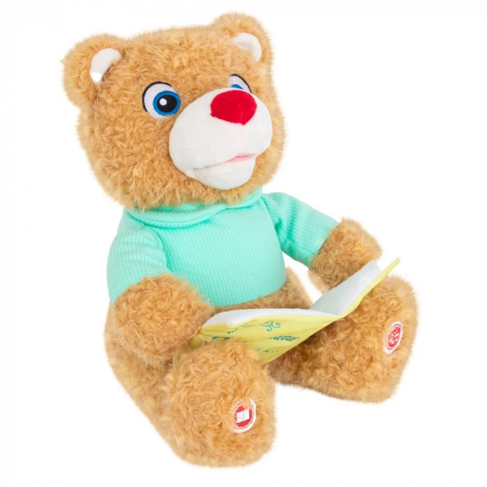 Jucarie de plus interactiva Ursuletul Toto Povesteste si canta, Puffy Friends, 30 cm [5]