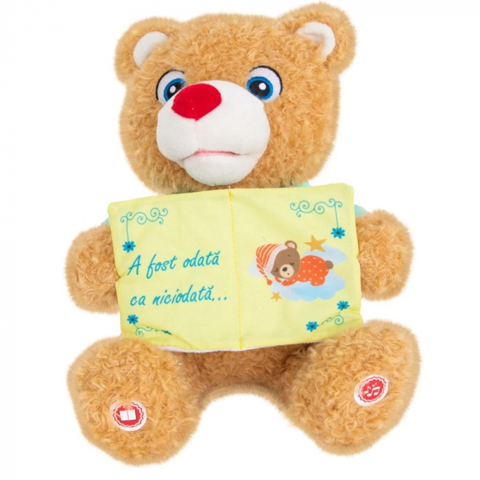 Jucarie de plus interactiva Ursuletul Toto Povesteste si canta, Puffy Friends, 30 cm [2]