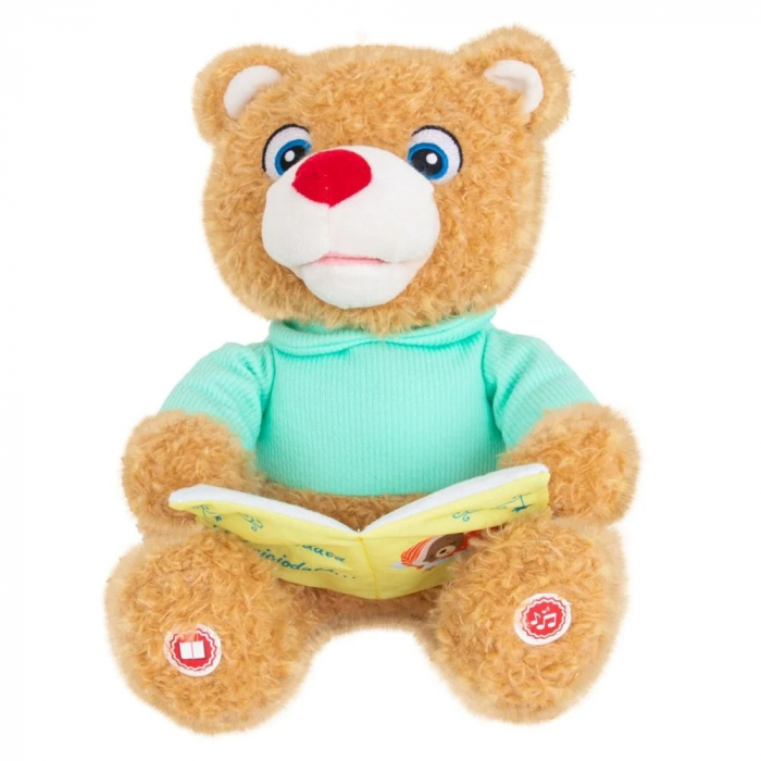 Jucarie de plus interactiva Ursuletul Toto Povesteste si canta, Puffy Friends, 30 cm [6]