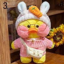 Lichidare Jucarie de plus Ratusca Lalafanfan Flippy, Haine si Accesorii Random, Galben [6]
