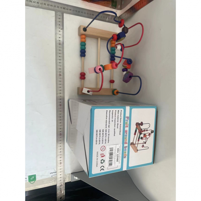 ! LICHIDARE DE STOC ! Jucarie din Lemn Montessori, Flippy, Labirint Motricitate cu Abac si Animalute, Rollercoaster pentru Copii, Educativ, Dezvoltarea Abilitatilor Motorii, Numaratoare, 22x17x15 cm,  [2]