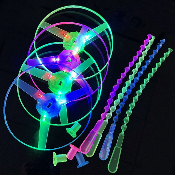 Jucarie Disc Zburator, Flippy, cu Lumini, Manual, din ABS, +14 Ani, Albastru [4]