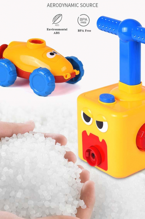 Jucarie distractiva Pompa de umflat baloanele, lansator cu 2 masinute, Avaleea [3]