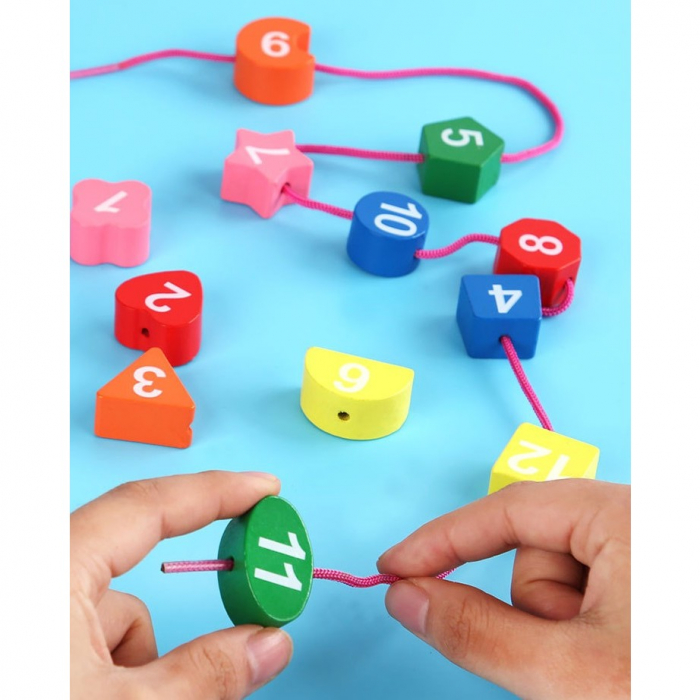 Jucarie Educativa Flippy, Tip Montessori, Model Ceas Pinguin, din Lemn, + 36 Luni, 12 Piese, 17.2 cm, Multicolor [6]