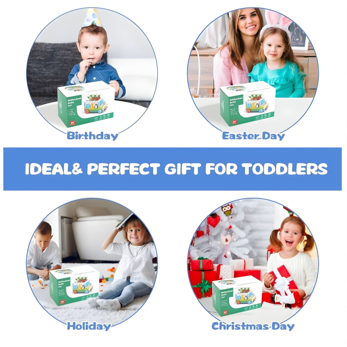 Jucarie Educativa Montessori, Flippy, Model Masinuta Educativa din Lemn 6 in 1, Sortator Forme, 1-3 ani, 23.7 x 17.5 x 12 cm, Multicolor [7]