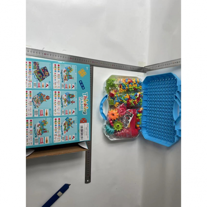 Jucarie Educativa Si Interactiva, Flippy, Set De Constructie Puzzle Din ABS Cu Bormasina Pentru Dezvoltatea Creativitatii Si A Indemanarii 2D si 3D, Valiza, +3, 31x7x25 cm, 338 Piese [10]