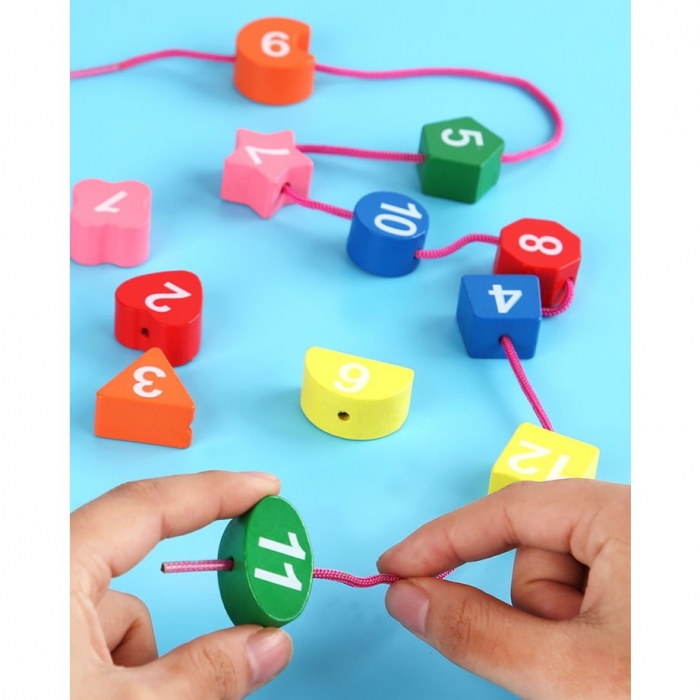 Jucarie Educativa , Tip Montessori, Model Ceas Pinguin, din Lemn, + 36 Luni, 12 Piese, 17.2 cm, Multicolor [6]