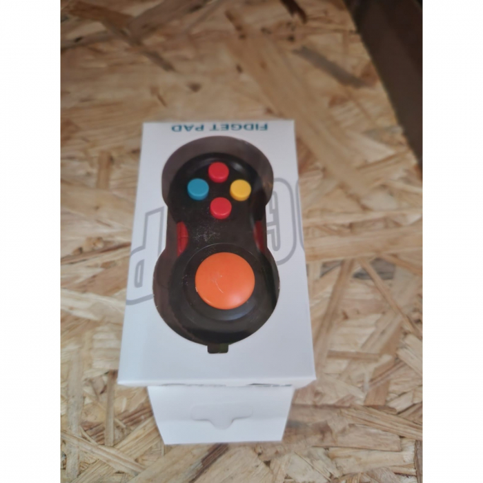Jucarie Interactiva, Flippy, Model Fidget Pad, Antistres, +3 Ani, Functii Multiple, 5.5 x 3.5 x 11 cm, Negru [1]