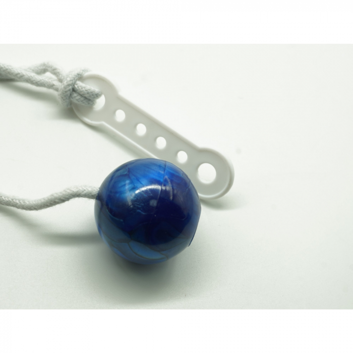 Lichidare Jucarie interactiva cu bile, Flippy, Clackers ball, antistres, Albastru, 40 mm - [2]
