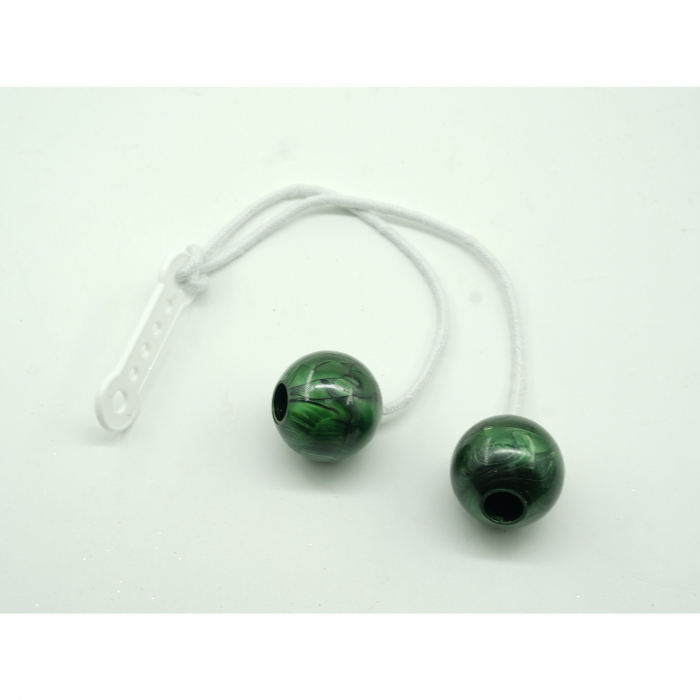 Jucarie interactiva cu bile, Flippy, Clackers ball, antistres, Verde, 40 mm [2]