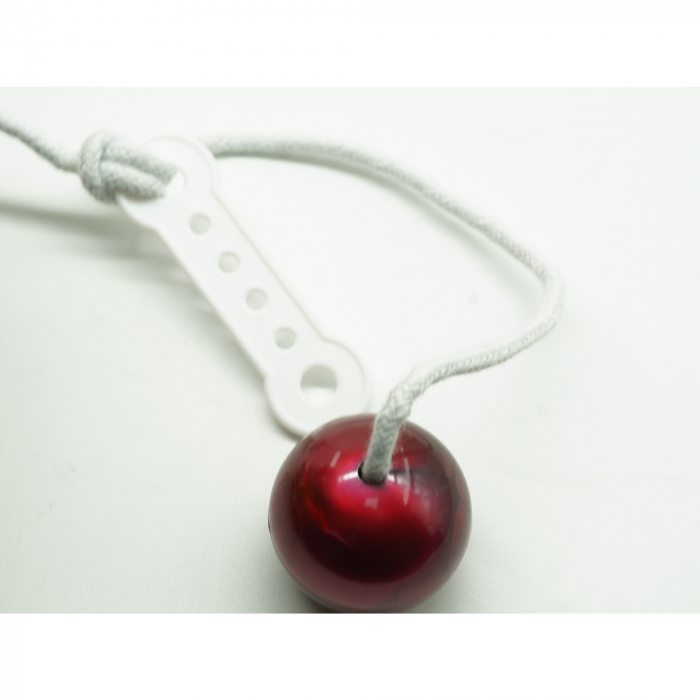 Jucarie interactiva cu bile, Flippy, Clackers ball, antistres, Visiniu, 40 mm [3]