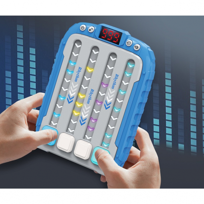 Jucarie Interactiva, Flippy, Joc Rhythm, +3 Ani, din ABS, 6 Niveluri, 15 x 3 x 11 cm, Functie Muzicala, Albastru [6]