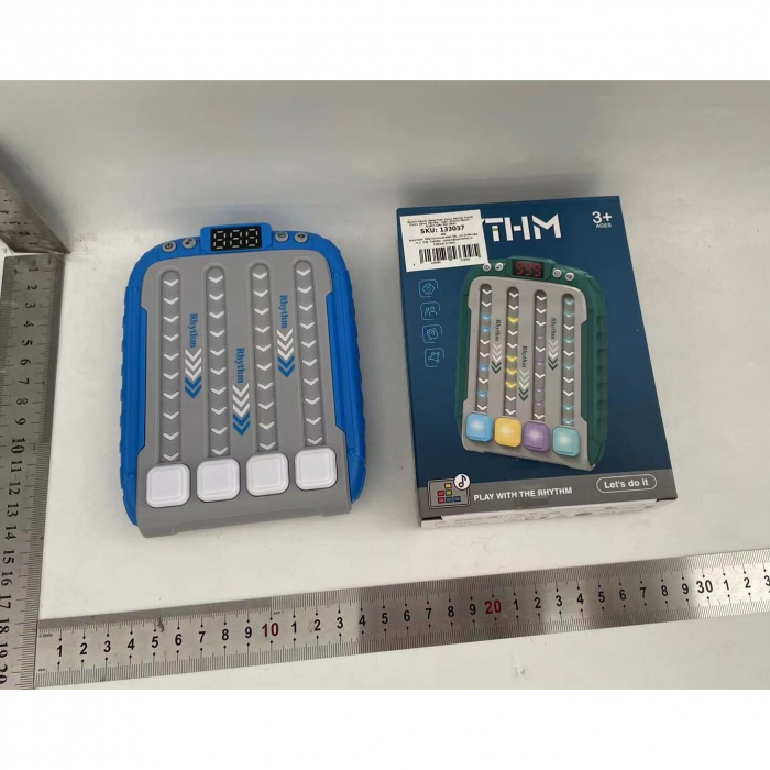 Jucarie Interactiva, Flippy, Joc Rhythm, +3 Ani, din ABS, 6 Niveluri, 15 x 3 x 11 cm, Functie Muzicala, Albastru [2]