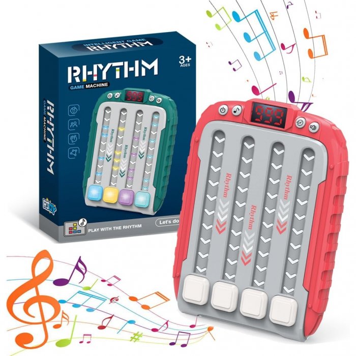 Jucarie Interactiva, Flippy, Joc Rhythm, +3 Ani, din ABS, 6 Niveluri, 15 x 3 x 11 cm, Functie Muzicala, Rosu [5]