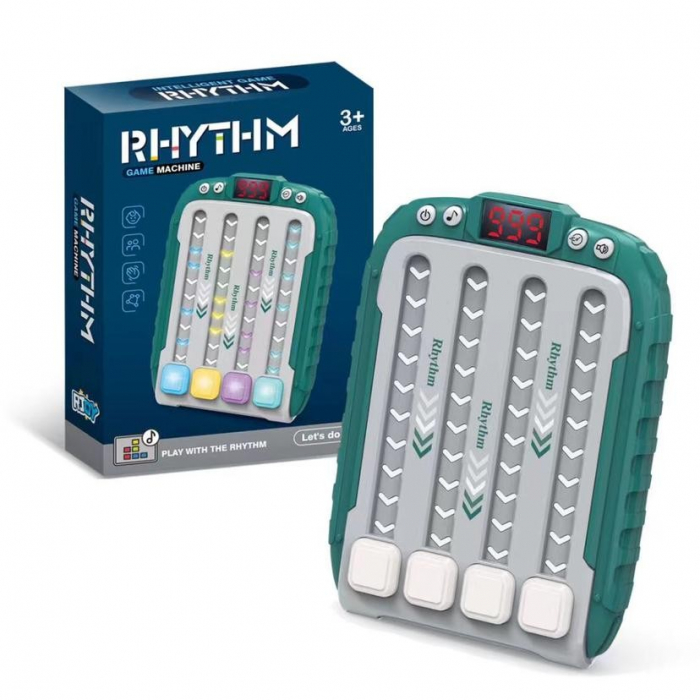 Jucarie Interactiva, Flippy, Joc Rhythm, +3 Ani, din ABS, 6 Niveluri, 15 x 3 x 11 cm, Functie Muzicala, Verde [4]