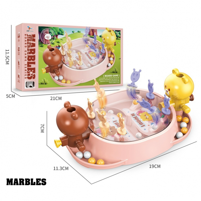 Jucarie Interactiva, Flippy, Model Ursuleti, Joc de Masa, +5 Ani, Portabil, 2 Jucatori, 19 x 7 x 11.3 cm, Roz [3]