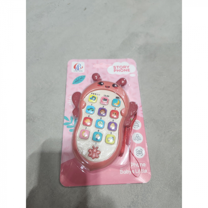 Jucarie Interactiva, Flippy, Telefon Inteligent, Model Albinuta, Functii Educative, Muzicale si Voce, 4-6 ani, 19 x 11.5 cm, din Plastic, Roz [1]