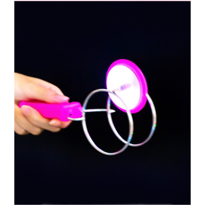 Jucarie Interactiva, Flippy, Titirez Magnetic, cu Led, 19.8 x 5 cm, Roz [7]