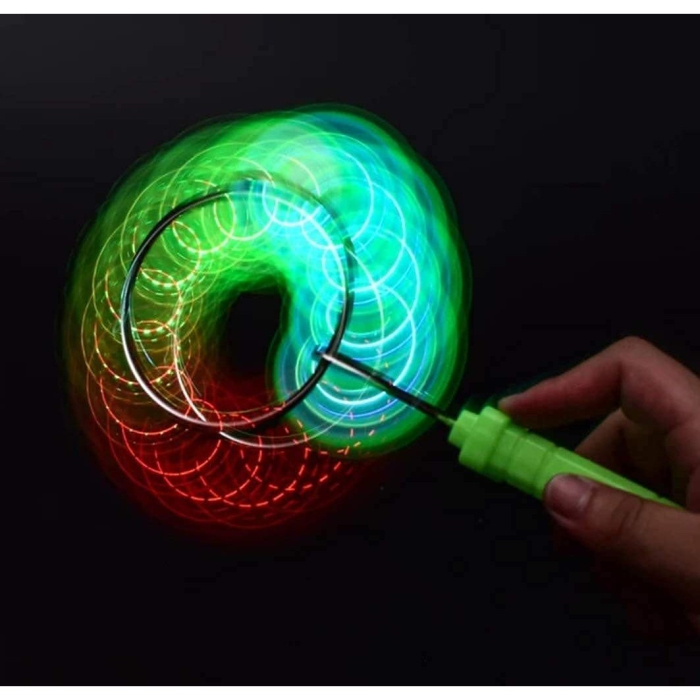 Jucarie Interactiva, Flippy, Titirez Magnetic, cu Led, 19.8 x 5 cm, Verde [3]