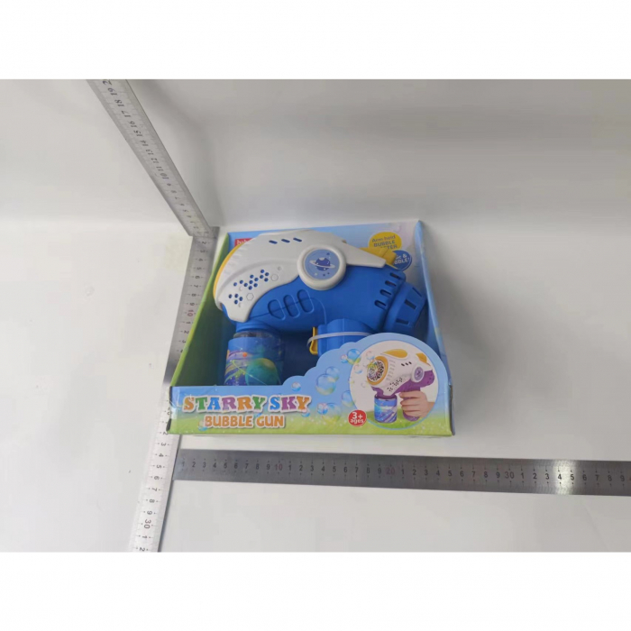 Jucarie Interactiva pentru Baloane de Sapun, Flippy, Sunete si Lumini, Model Pistol, cu 8 Orificii, Mov [2]
