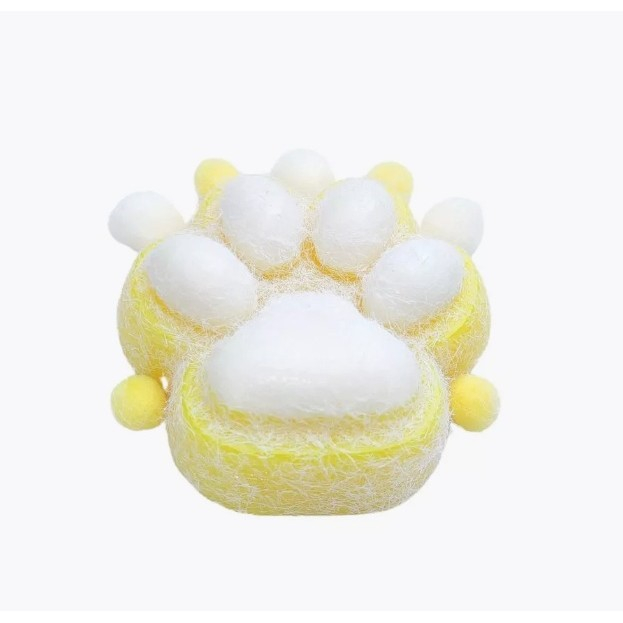 Jucarie Interactiva Squishy, Flippy, Model Cat Paw pinch family, Revenire Lenta, din TPR, +3 Ani, 7.5 cm, Textura Puf, Galben [4]