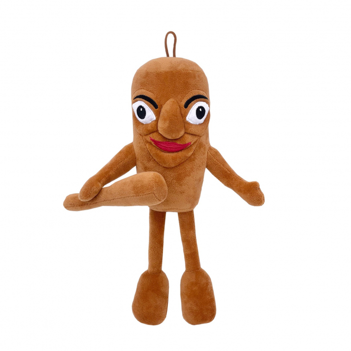 Jucarie Moale de Plus Italian Brainrot, Flippy, cu Agatatoare, Model Omul de Lemn Tung Tung Tung Sahur, Jucarie Moale pentru Copii, 37 x 10 cm, Maro [1]