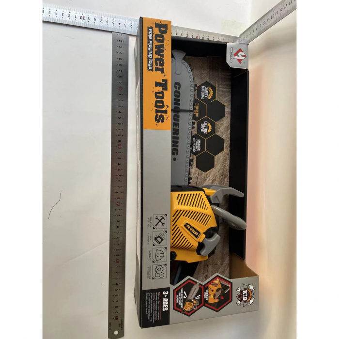 Jucarie Fierastrau Electric pentru Copii, Flippy, cu Sunete și Lumini, Joc de Rol Interactiv, +3 Ani, 43 x 10 x 18.5 cm, Portocaliu [2]