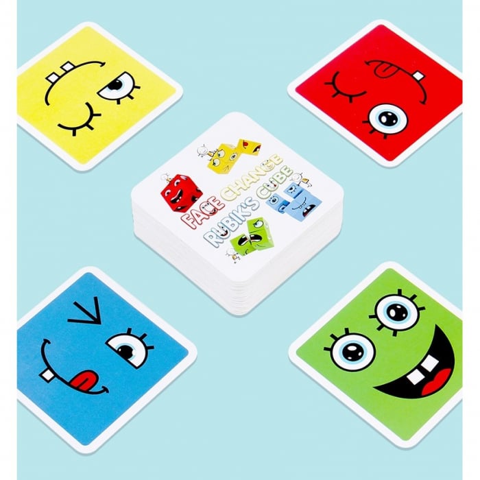 Lichidare Jucarie Pentru Copii Montessori Flippy, Cub din Lemn, Asamblare Fete, 64 de Carti Distractive, pentru Baieti si Fete, Varsta +3 ani, Educativ, Cutie din Aluminiu, 13.5 x 4 x 9 cm, multicolor [6]