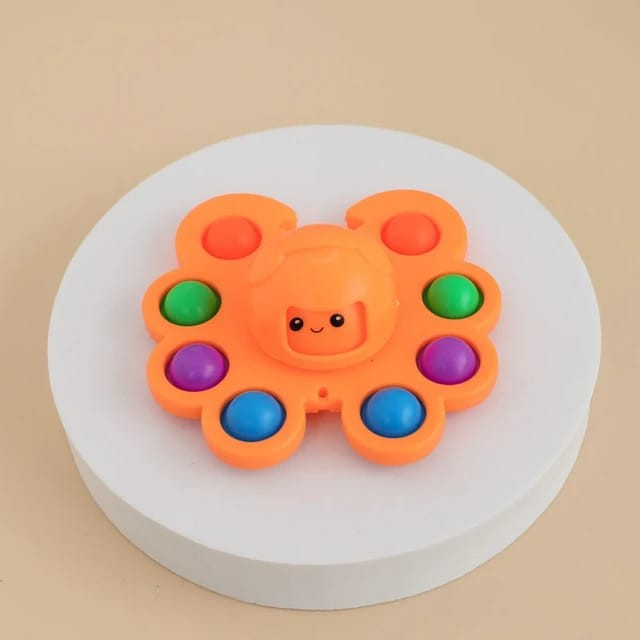 Jucarie Pop It, Flippy, Fidget Toy, Antistres, Senzoriala, Crab, Portocaliu [2]