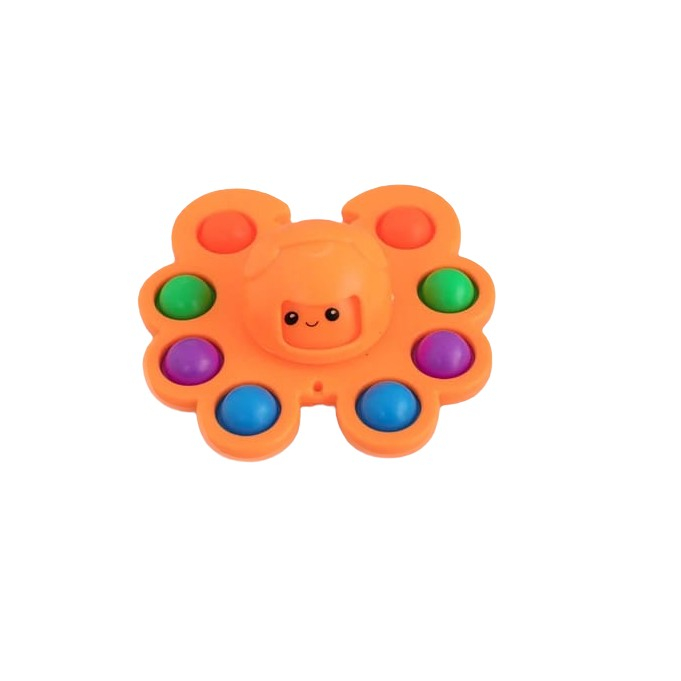 Jucarie Pop It, Flippy, Fidget Toy, Antistres, Senzoriala, Crab, Portocaliu [1]