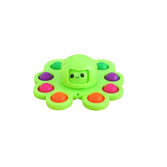 Jucarie Pop It, Flippy, Fidget Toy, Antistres, Senzoriala, Crab, Verde [1]