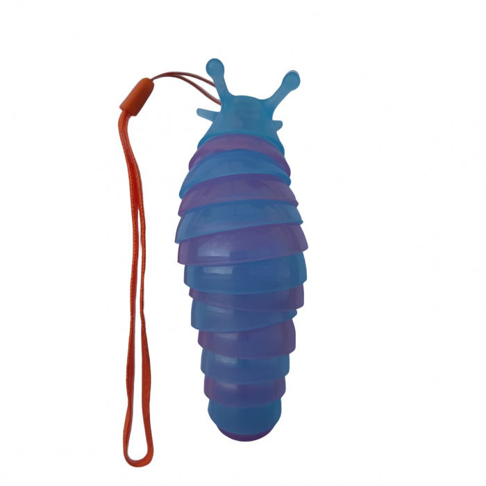 Jucarie Senzoriala Antistres, Flippy, Fidget Toys, Omida Curcubeu, 11 cm, +3 Ani, Albastru/Mov [1]