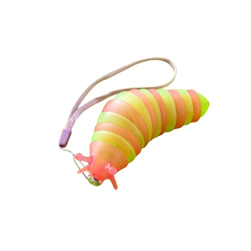 Jucarie Senzoriala Antistres, Flippy, Fidget Toys, Omida Tip Breloc, 11 cm, +3 Ani, Roz/Verde [1]