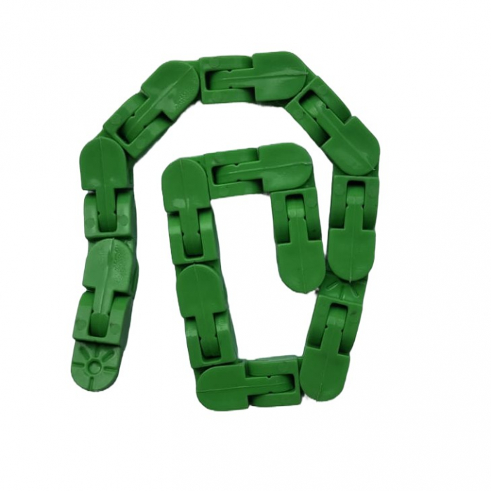 Jucarie Senzoriala Antistres, Flippy, Fidget Toys, Puzzle de Imbinat Tip Sarpe, 24 Piese, +3 Ani, Verde [1]
