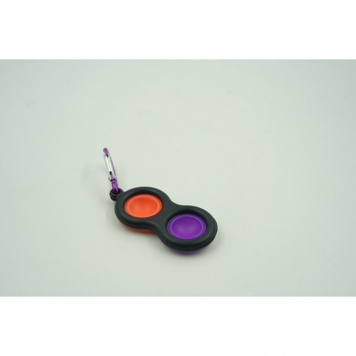 Jucarie Senzoriala Antistres, Simple Dimple, Breloc 2 Bulinute, Negru [3]