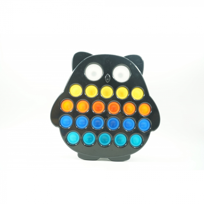 Jucarie senzoriala antistres, Simple Dimple, Bufnita, Multicolor, V2 [2]