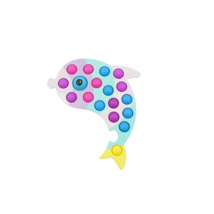 Jucarie senzoriala antistres, Simple Dimple, Delfin, Multicolor [2]