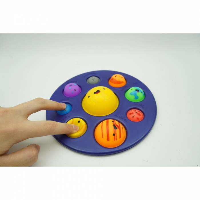 Jucarie senzoriala Dimple fidget toy, Planetariu, Albastru, 18x18 cm [4]