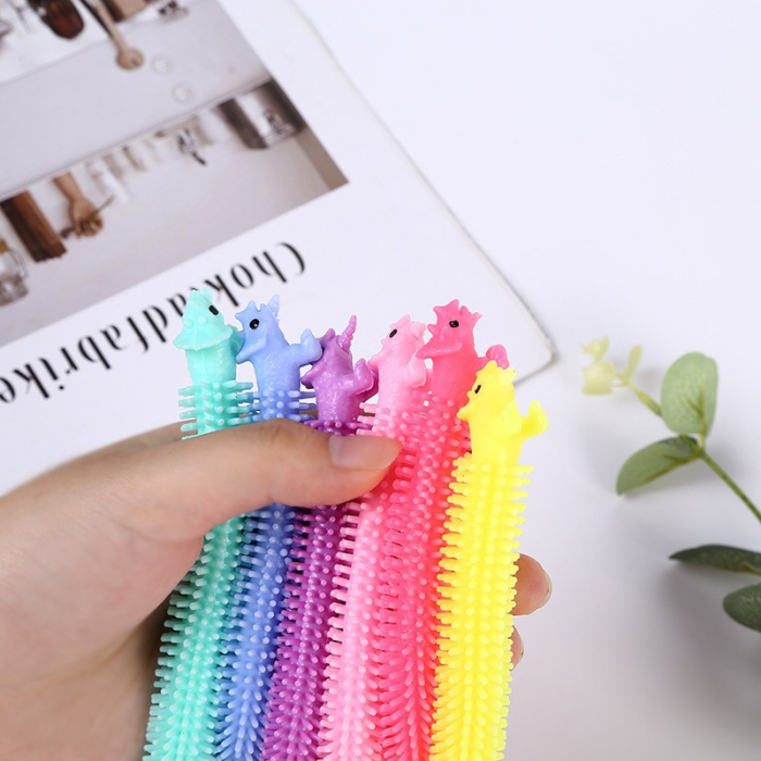 Jucarie senzoriala elastica Flippy, Fidget Noodle, Antistres, Culori Random [2]