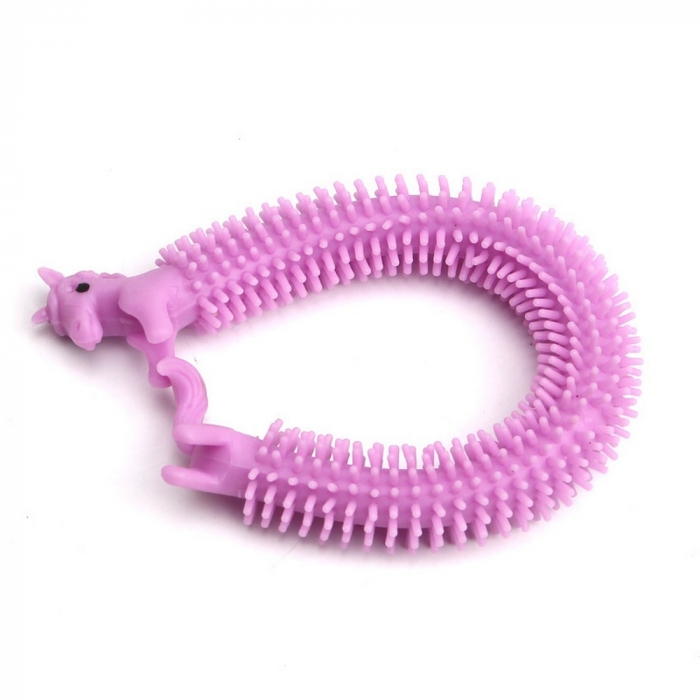 Jucarie senzoriala elastica Flippy, Fidget Noodle, Antistres, Culori Random [8]