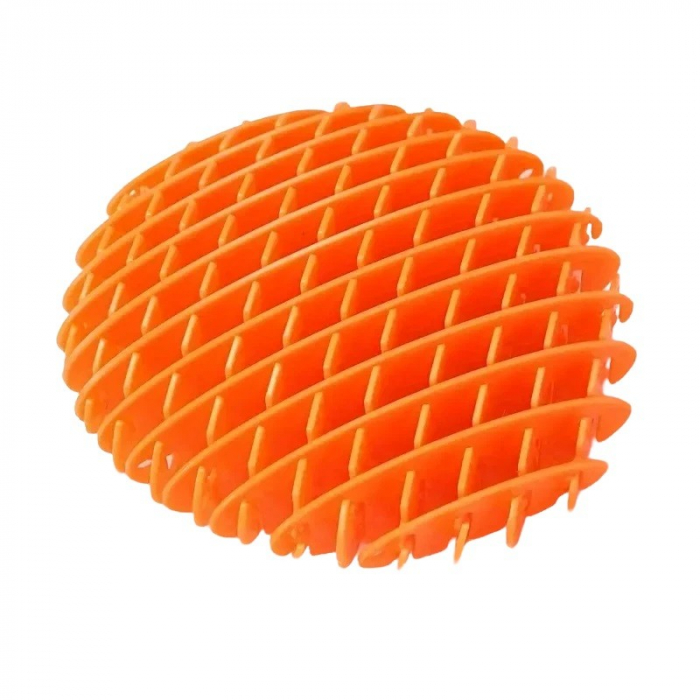 Jucarie Worm Fidget de Decompresie, Flippy, Anti Stres, Dimensiune Compacta 10 cm, Dimensiune Extinsa 24.5 cm, Portocaliu [1]