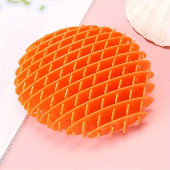 Jucarie Worm Fidget de Decompresie, Flippy, Anti Stres, Dimensiune Compacta 10 cm, Dimensiune Extinsa 24.5 cm, Portocaliu [7]