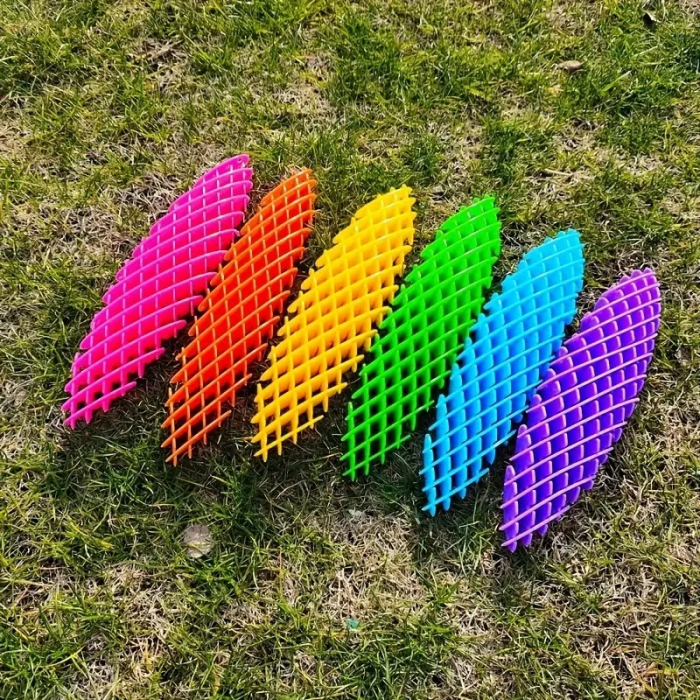 Jucarie Worm Fidget de Decompresie, Flippy, Anti Stres, Dimensiune Compacta 10 cm, Dimensiune Extinsa 24.5 cm, Roz [7]