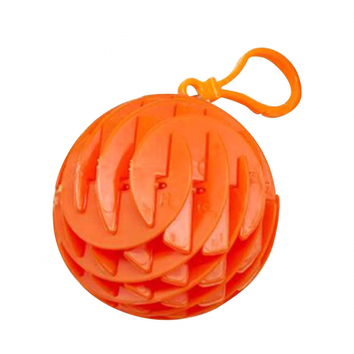 Jucarie Worm Fidget de Decompresie, Flippy, Anti Stres, Dimensiune Compacta 6 cm, Dimensiune Extinsa 15.5 cm, Portocaliu [1]